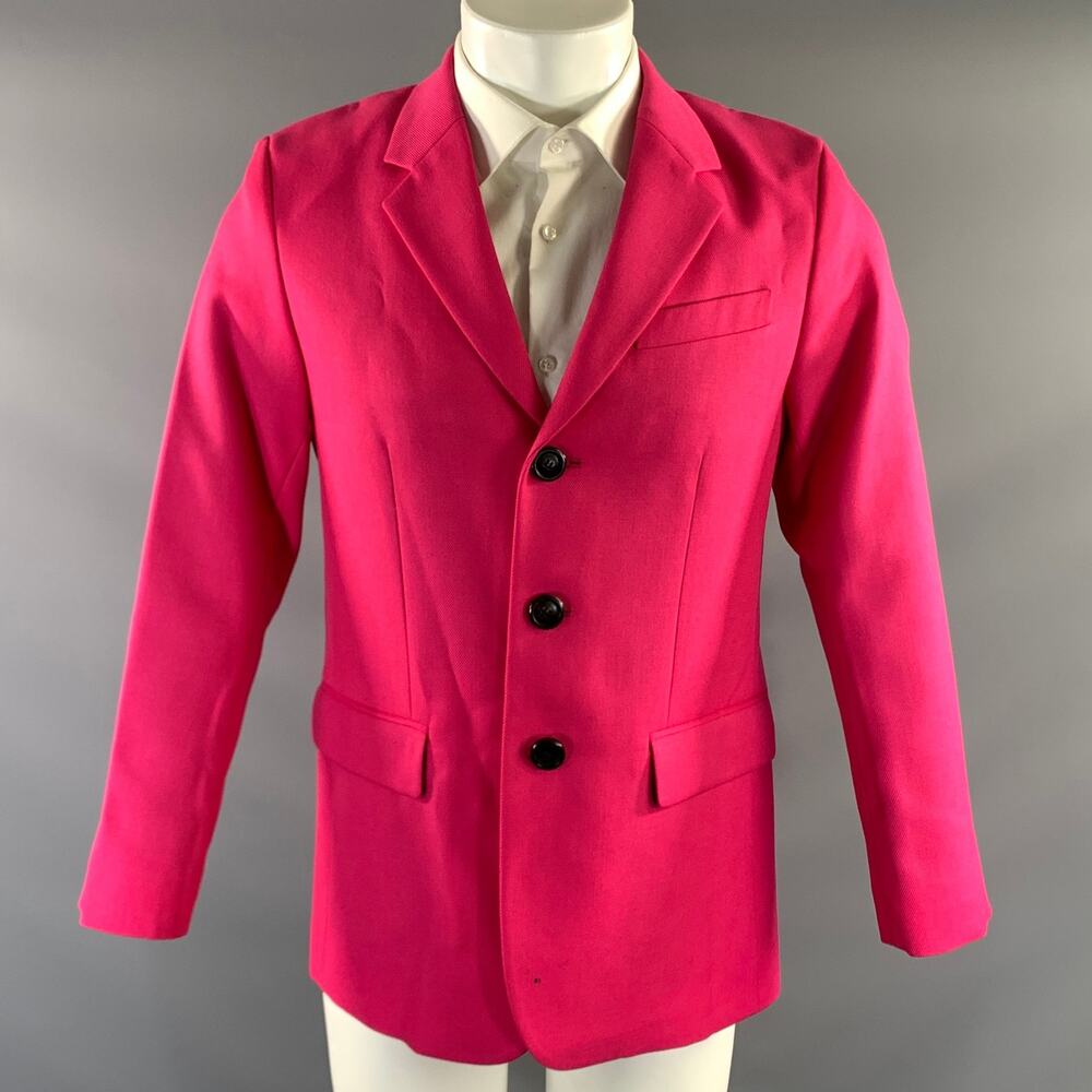 AMI by ALEXANDRE MATTIUSSI Chest Size 36 Pink Wool Notch Lapel Sport Coat